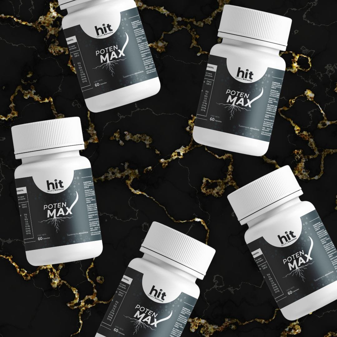 HIT Poten Max Maca – Complemento Alimenticio con Maca | Apoyo a Energía, Vitalidad y Rendimiento | 60 Cápsulas por Caja | Pack de 5 Piezas