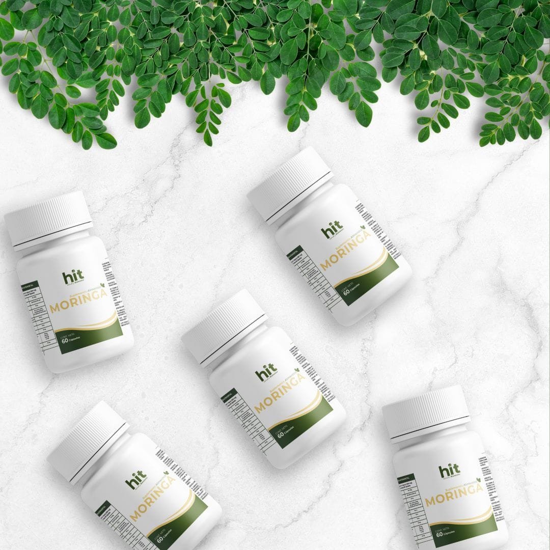 HIT Moringa – Complemento Alimenticio a Base de Moringa | Apoyo al Bienestar General y Vitalidad | 60 Cápsulas por Caja | Pack de 5 Piezas