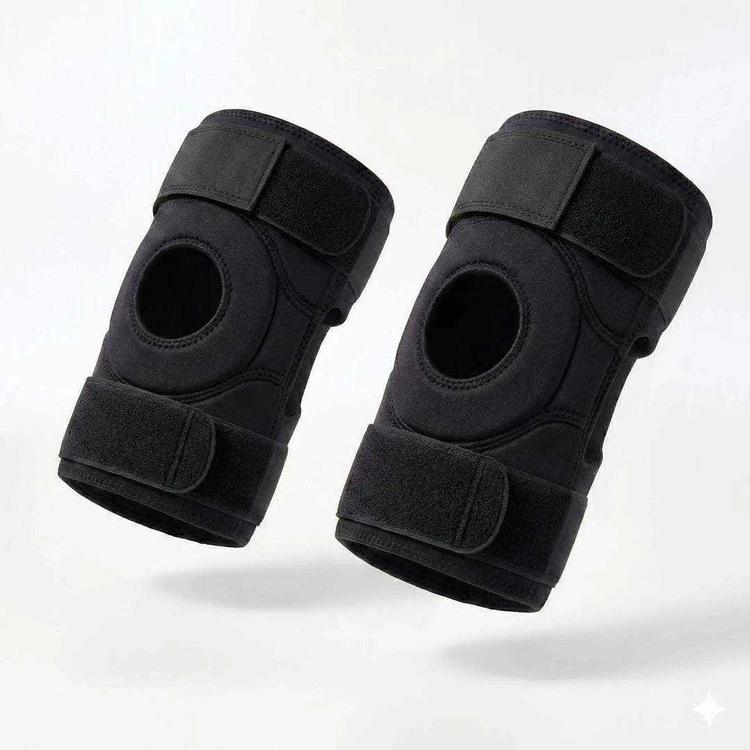 Rodillera POSTURE PLUS® con Discos Cerámicos | Soporte de Rodilla Ajustable y Transpirable | Diseño Ergonómico con Bandas de Velcro | Uso Diario 178gs 2pz