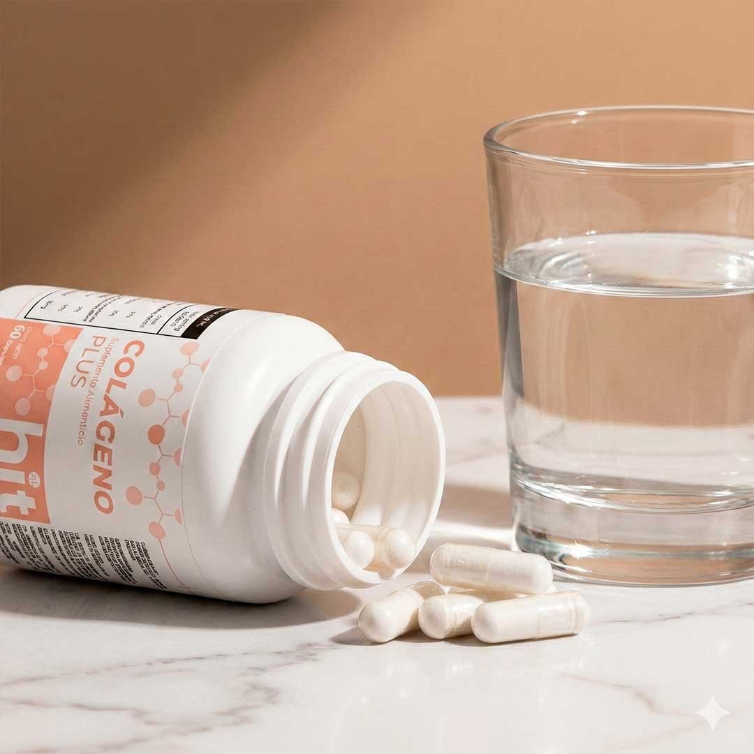 HIT® Colágeno Plus® en Cápsulas 60 pzs | Complemento Alimenticio con Colágeno Hidrolizado | Fórmula de Origen Natural | Uso Adulto
