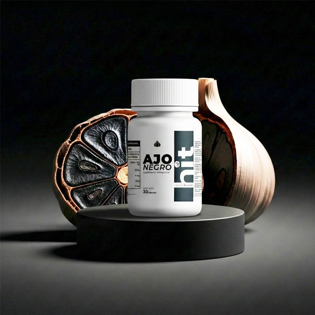 HIT Ajo Negro – Complemento Alimenticio a Base de Ajo Negro | Apoyo al Bienestar General y Antioxidante | 30 Cápsulas por Caja | Pack de 5 Piezas