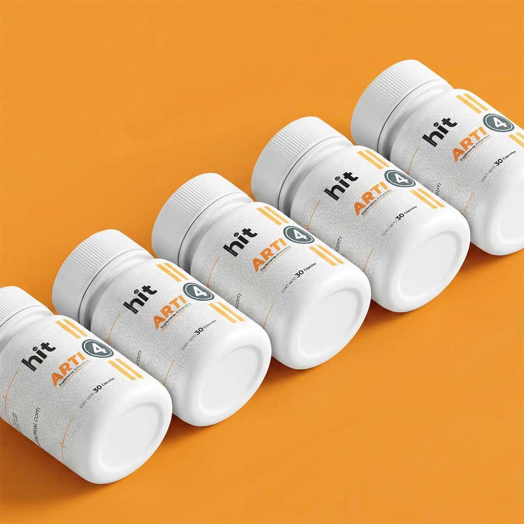 HIT Arti 4 – Complemento Alimenticio para Apoyo Articular y Movilidad | 30 Cápsulas por Caja | Pack de 5 Piezas