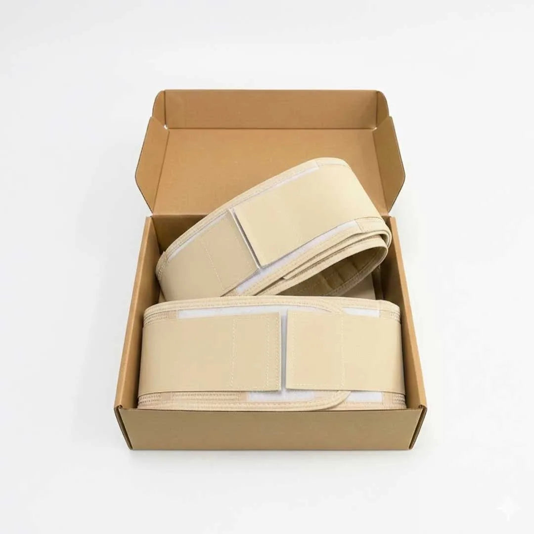 Faja de Soporte Lumbar POSTURE PLUS® HIT | Soporte de Espalda Ergonómico con Discos Cerámicos de Turmalina | Ajustable y Transpirable | Uso Diario Unisex- 2 pzs