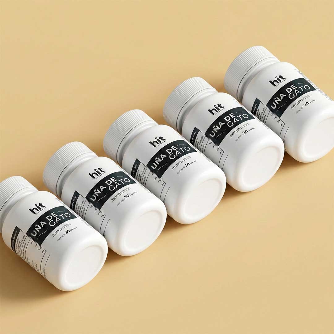 HIT Uña de Gato – Complemento Alimenticio a Base de Uña de Gato | Apoyo al Bienestar General y Antioxidante | 30 Cápsulas por Caja | Pack de 5 Piezas