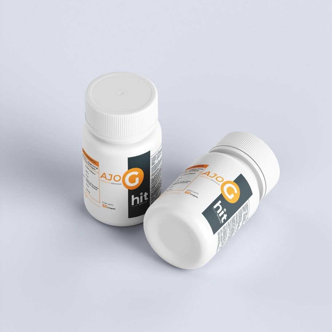 HIT Ajo G – Complemento Alimenticio a Base de Ajo | Apoyo al Bienestar General | 60 g por Presentación | Pack de 5 Piezas