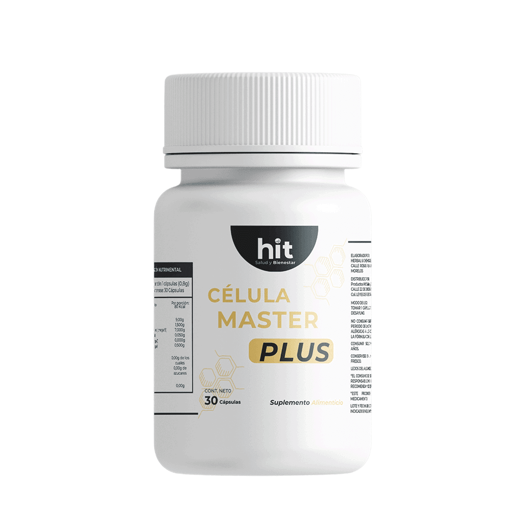 HIT® Célula Master Plus® en Cápsulas 30 pzs | Complemento Alimenticio con Olivo, Equinácea, Ginkgo Biloba y Ginseng | Fórmula Herbal | Uso Adulto