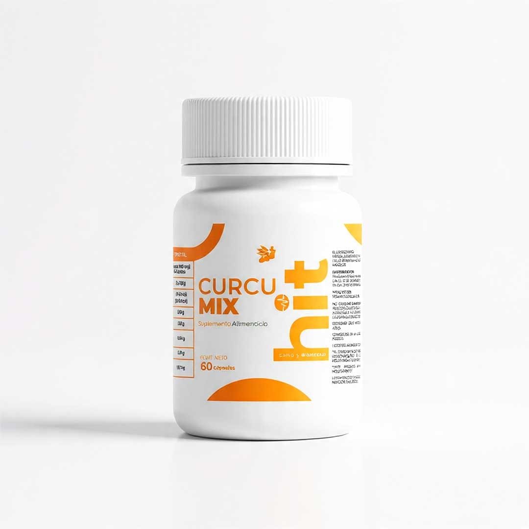 Curcumix® Cúrcuma en Cápsulas 60 pzs | Complemento Alimenticio Natural | Fórmula para el Bienestar Diario | Uso Adulto 5 pzas