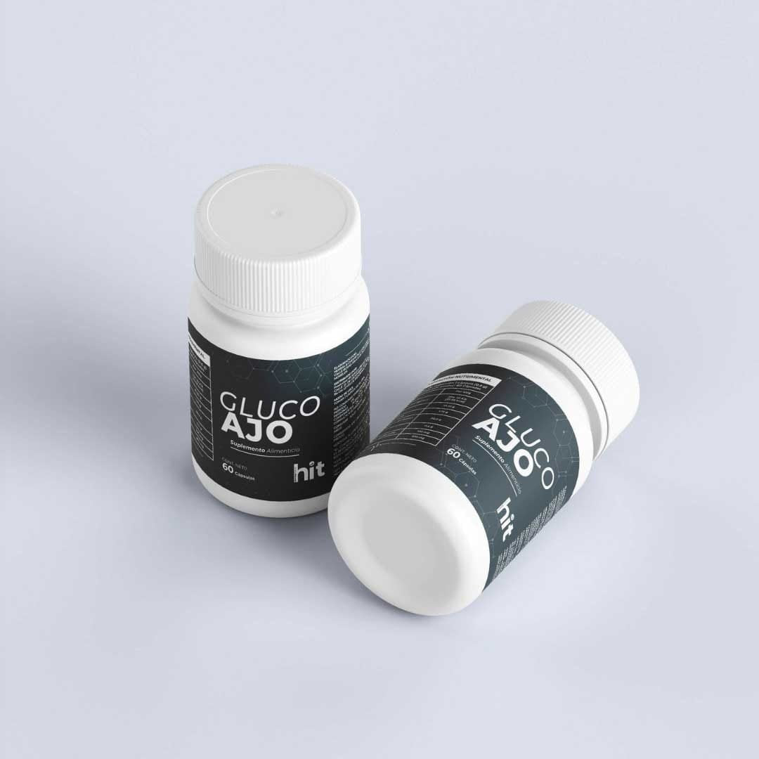 HIT® Gluco Ajo C2® en Cápsulas 30 pzs | Complemento Alimenticio con Ajo, Colágeno y Glucosamina | Fórmula de Origen Natural | Uso Adulto