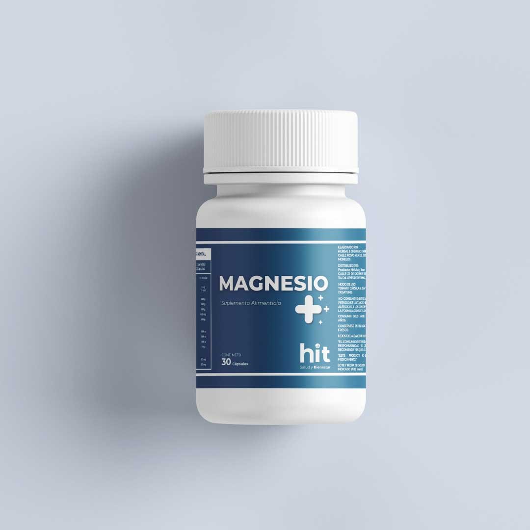 Magnesio HIT | Complemento Alimenticio en Cápsulas | 30 Cápsulas | Uso Diario | Presentación Práctica