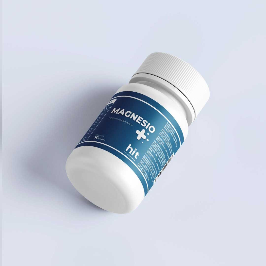 HIT Magnesio – Complemento Alimenticio con Magnesio | Apoyo a Energía, Músculos y Bienestar | 30 Cápsulas por Caja | Pack de 5 Piezas