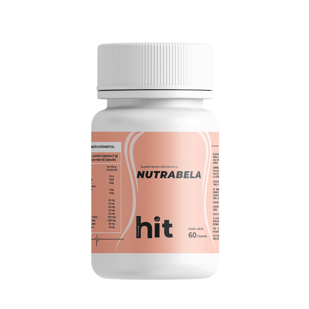 HIT® Nutrabela® en Cápsulas 60 pzs | Complemento Alimenticio con Nopal, Inulina de Agave y Alga Spirulina | Fórmula de Origen Natural | Uso Adulto