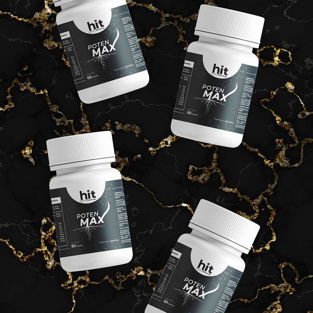 HIT Poten Max Maca – Complemento Alimenticio con Maca | Apoyo a Energía, Vitalidad y Rendimiento | 60 Cápsulas por Caja | Pack de 5 Piezas