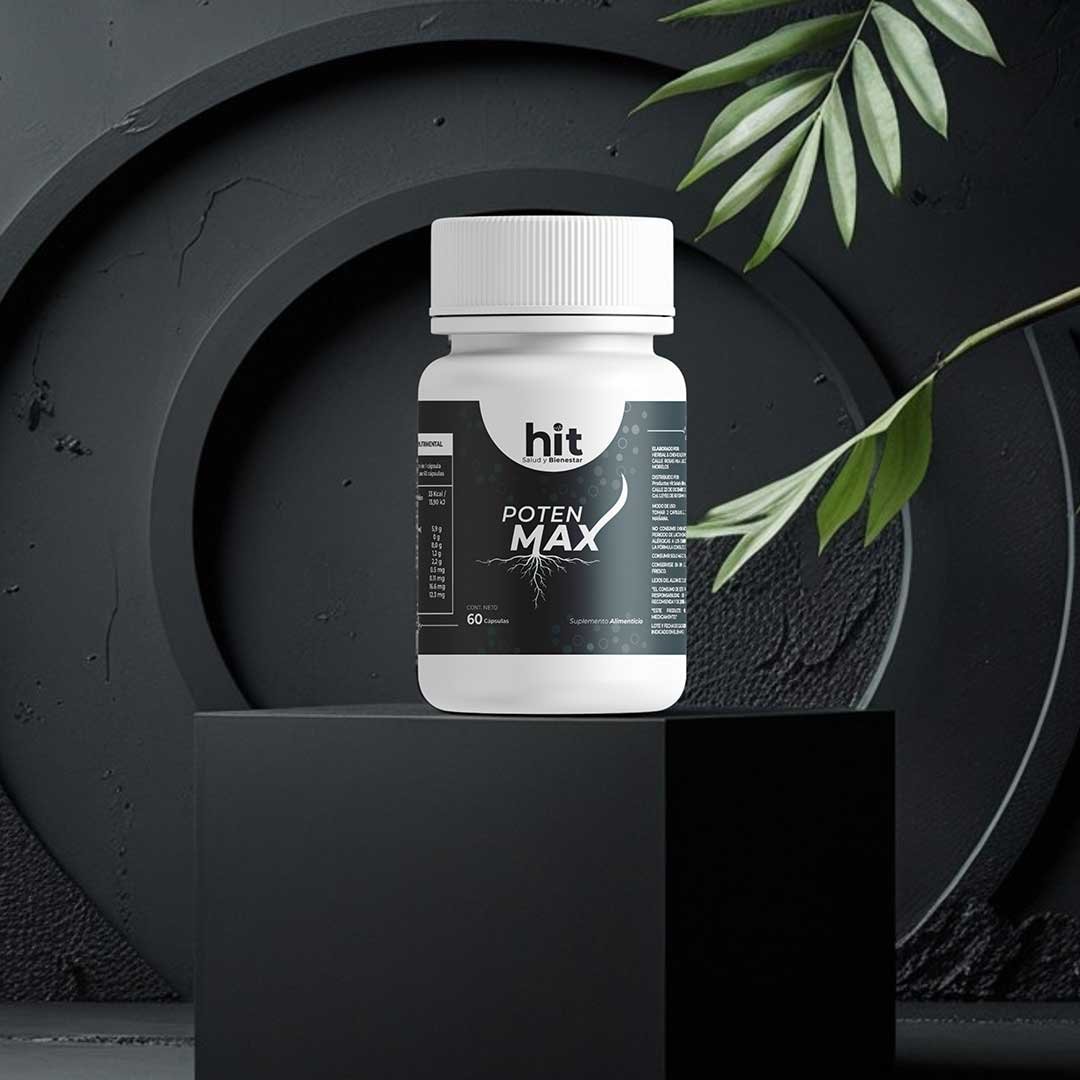 HIT Poten Max Maca – Complemento Alimenticio con Maca | Apoyo a Energía, Vitalidad y Rendimiento | 60 Cápsulas por Caja | Pack de 5 Piezas