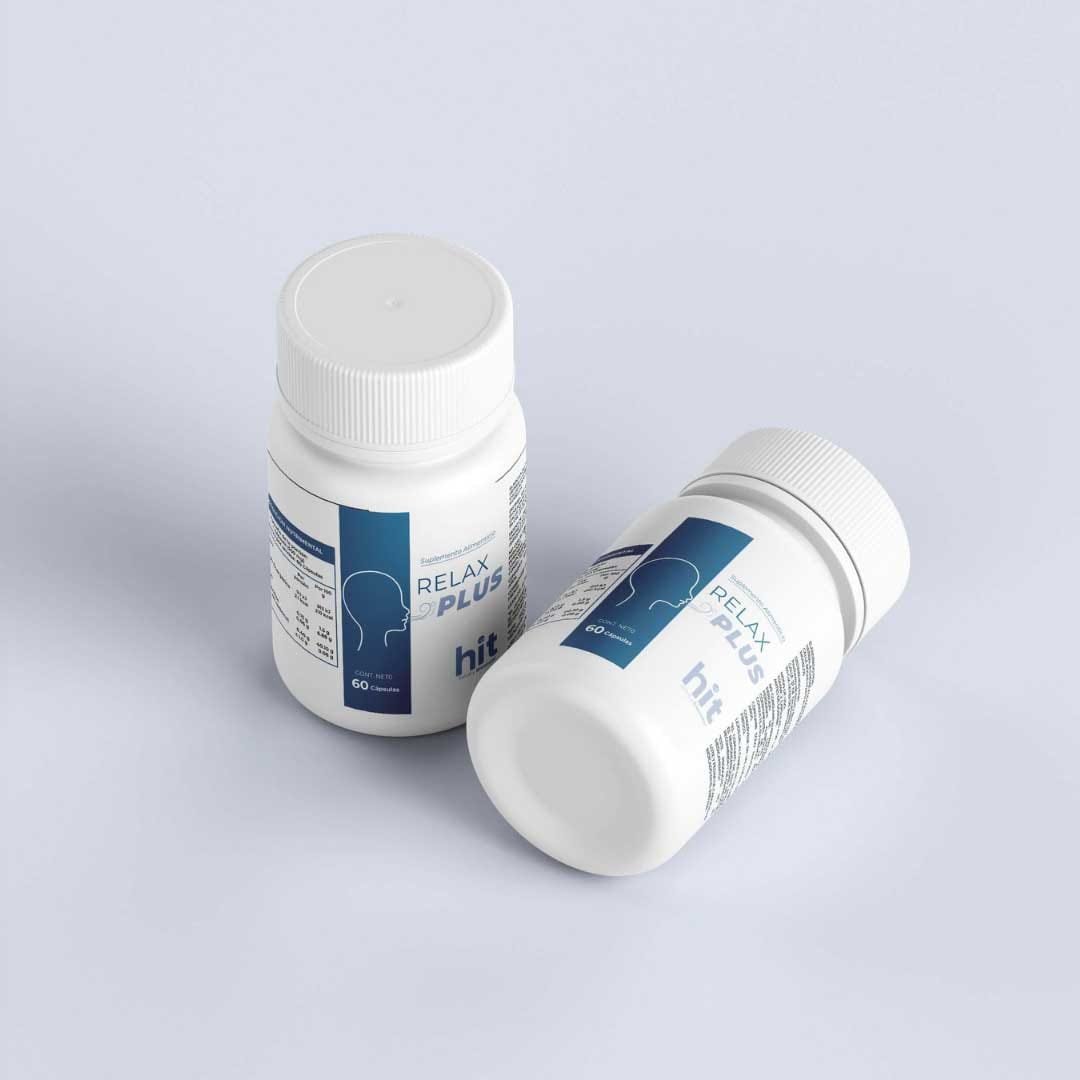 HIT Relax Plus – Complemento Alimenticio para Relajación y Bienestar | Apoyo al Descanso y Estrés | 60 Cápsulas por Caja | Pack de 5 Piezas