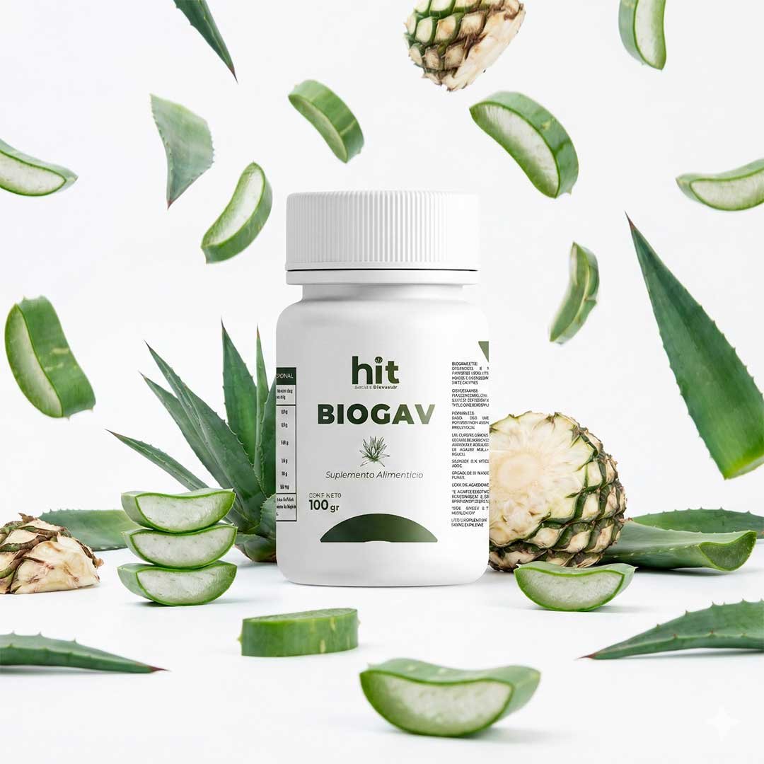 HIT® BIOGAV® Fibra Soluble Prebiótica 100 g | Fructanos de Agave Orgánico | Complemento Alimenticio de Origen Natural | Uso Adulto