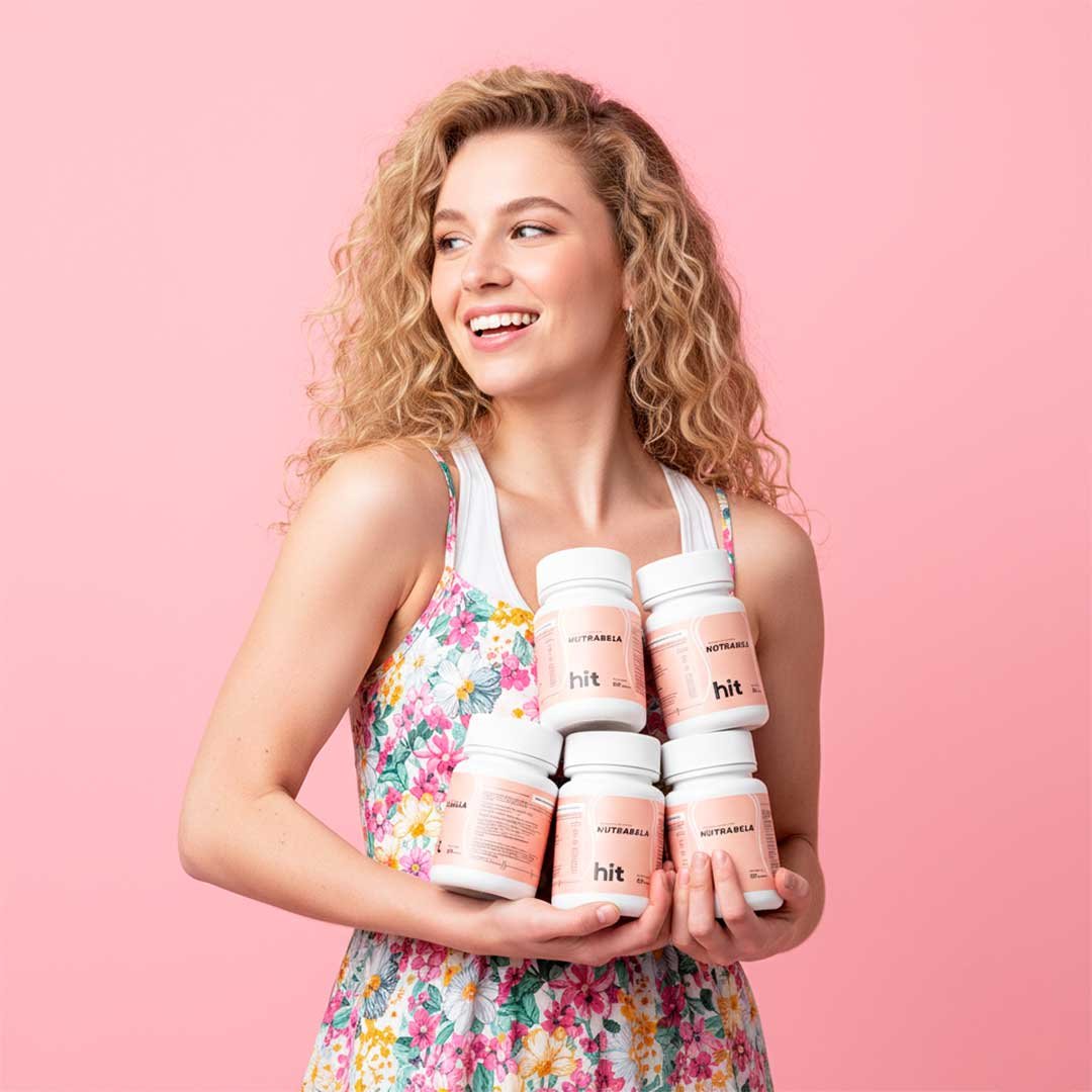 HIT Nutrabela – Complemento Alimenticio para Cuidado Femenino y Bienestar Integral | 60 Cápsulas por Caja | Pack de 5 Piezas