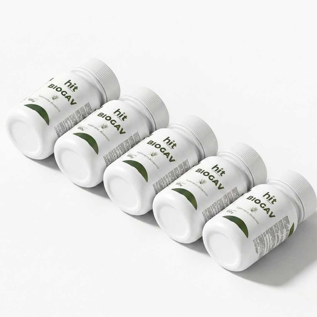 HIT Biogav – Complemento Alimenticio | Apoyo al Bienestar General y Vitalidad | 100 g por Presentación | Pack de 5 Piezas