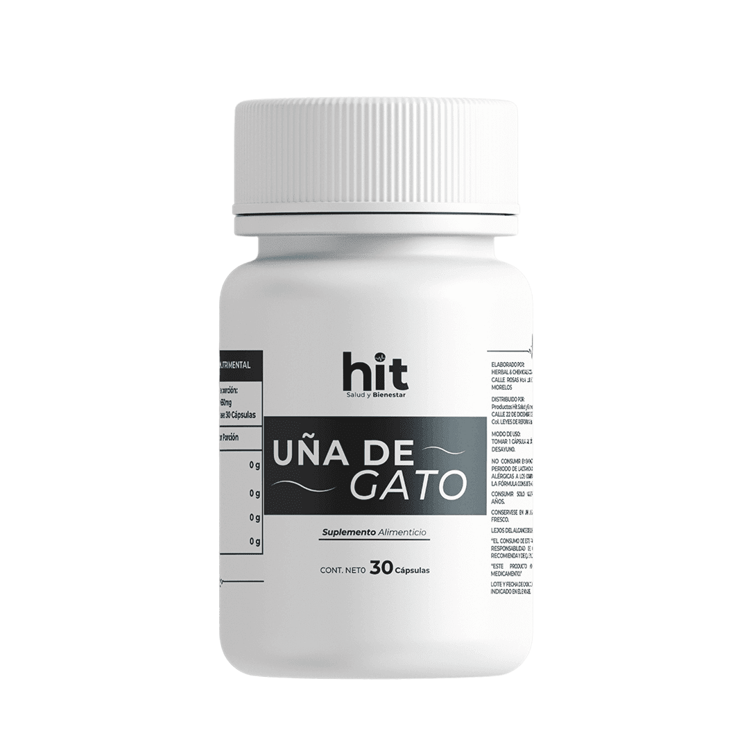 HIT® Uña de Gato en Cápsulas 30 pzs | Complemento Alimenticio de Uña de Gato Peruana (Uncaria tomentosa) | Fórmula de Origen Natural | Uso Adulto